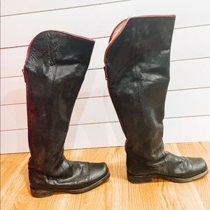 Black leather Frye Boots (Size 8)
